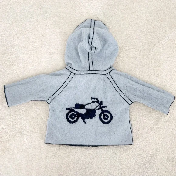 Amber Hagen double sided boy sweater with motorcycle - Picture 5 of 5